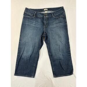 Gap Curvy Flare Capri Bermuda Denim Jeans Size 14/32